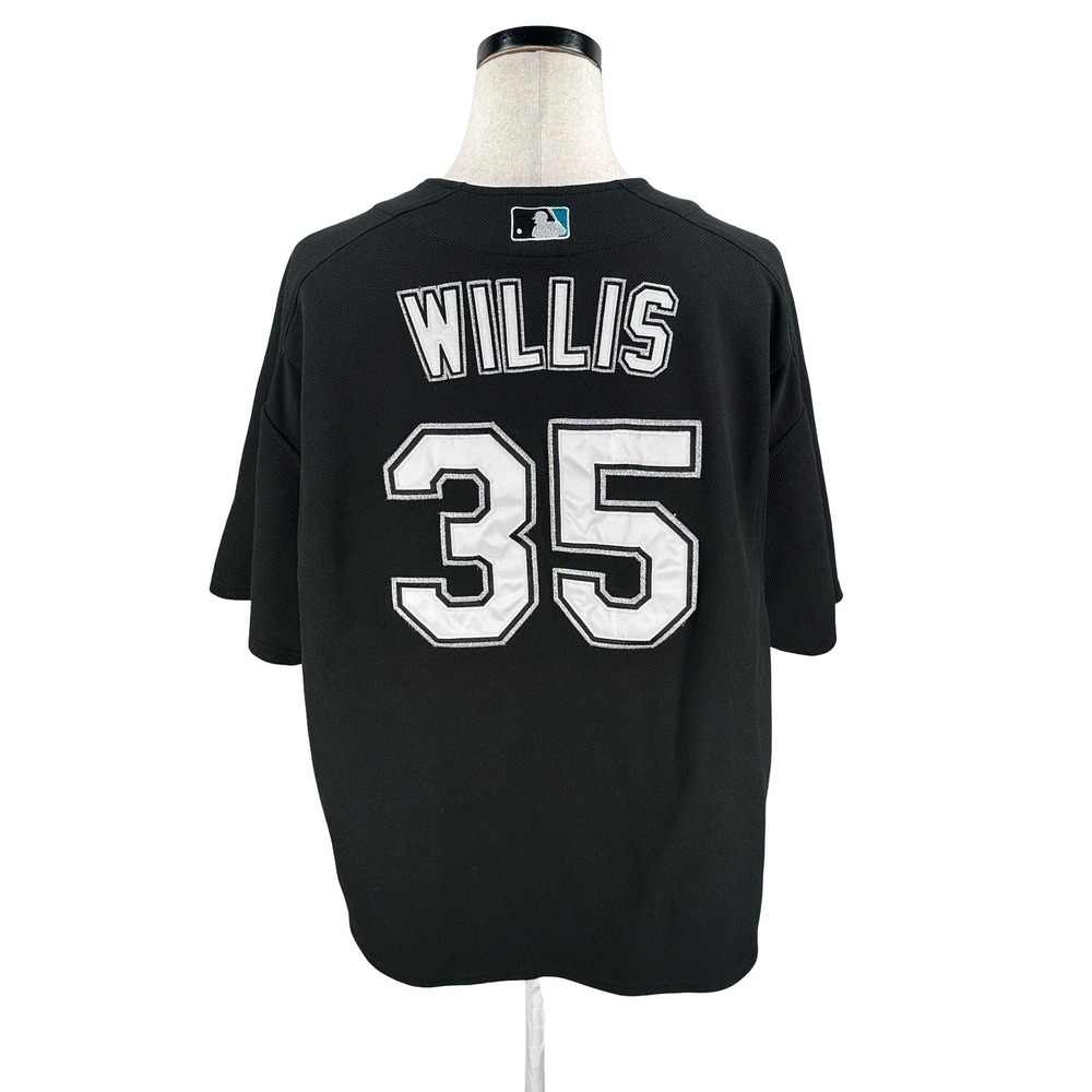Mitchell & Ness Florida Marlins Dontrelle Willis 35 Jersey Black Mens 3XL 56 - Picture 5 of 13
